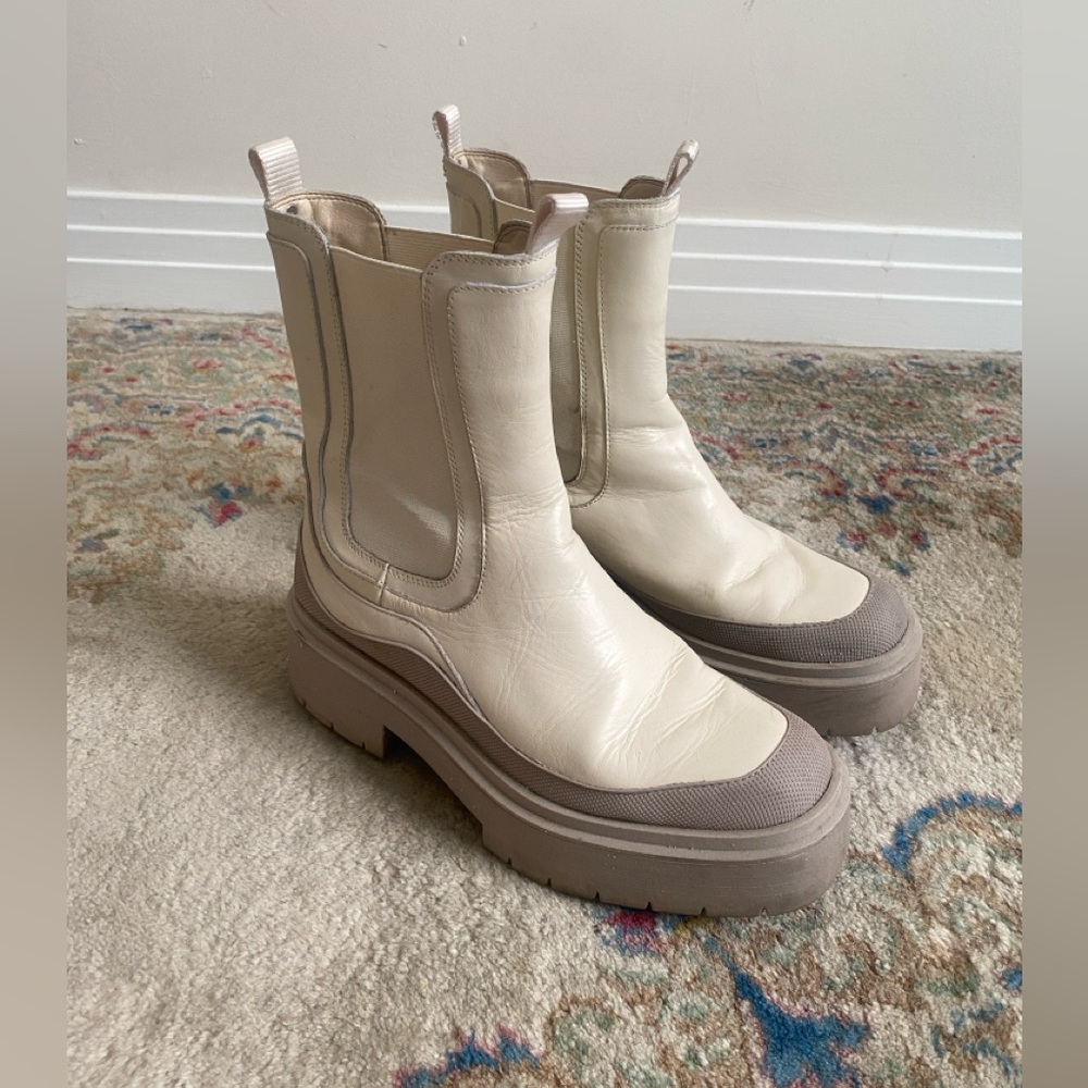 Sam Edelman Lulia Chelsea Boots White / Grey